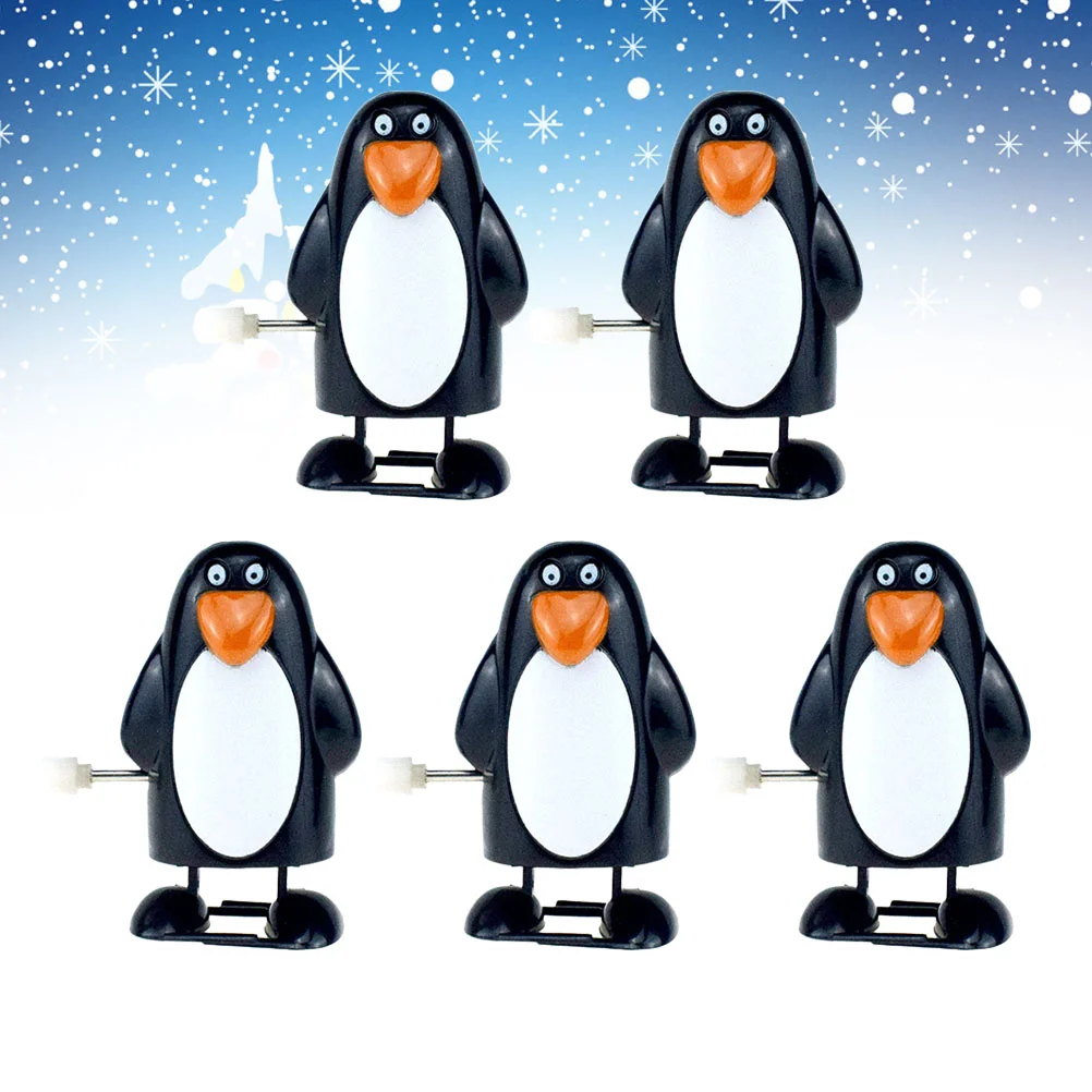 

Toy Wind Christmas Penguin Clockwork Toys Walking Kids Winding Bounce Mechanical Stuffer Child Gift Stocking Claus Santa Fillers