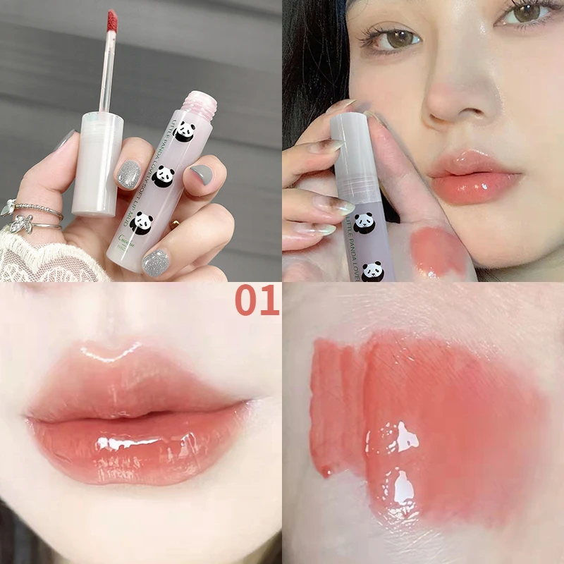 Korean Mirror Glass Lipstick Cosmetic Matte Velvet Lip Gloss Waterproof Lip Mud Lasting Women Jelly Rose Tint Lip Glaze Makeup