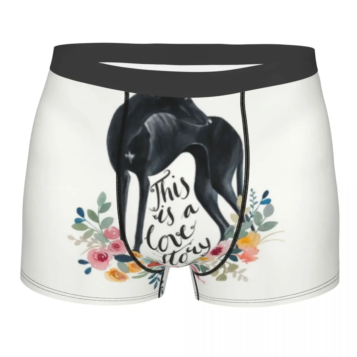 

Greyhound Dog Flowers Boxer Shorts Men 3D Print Male Stretch Italian Animal Underwear Panties Briefs
