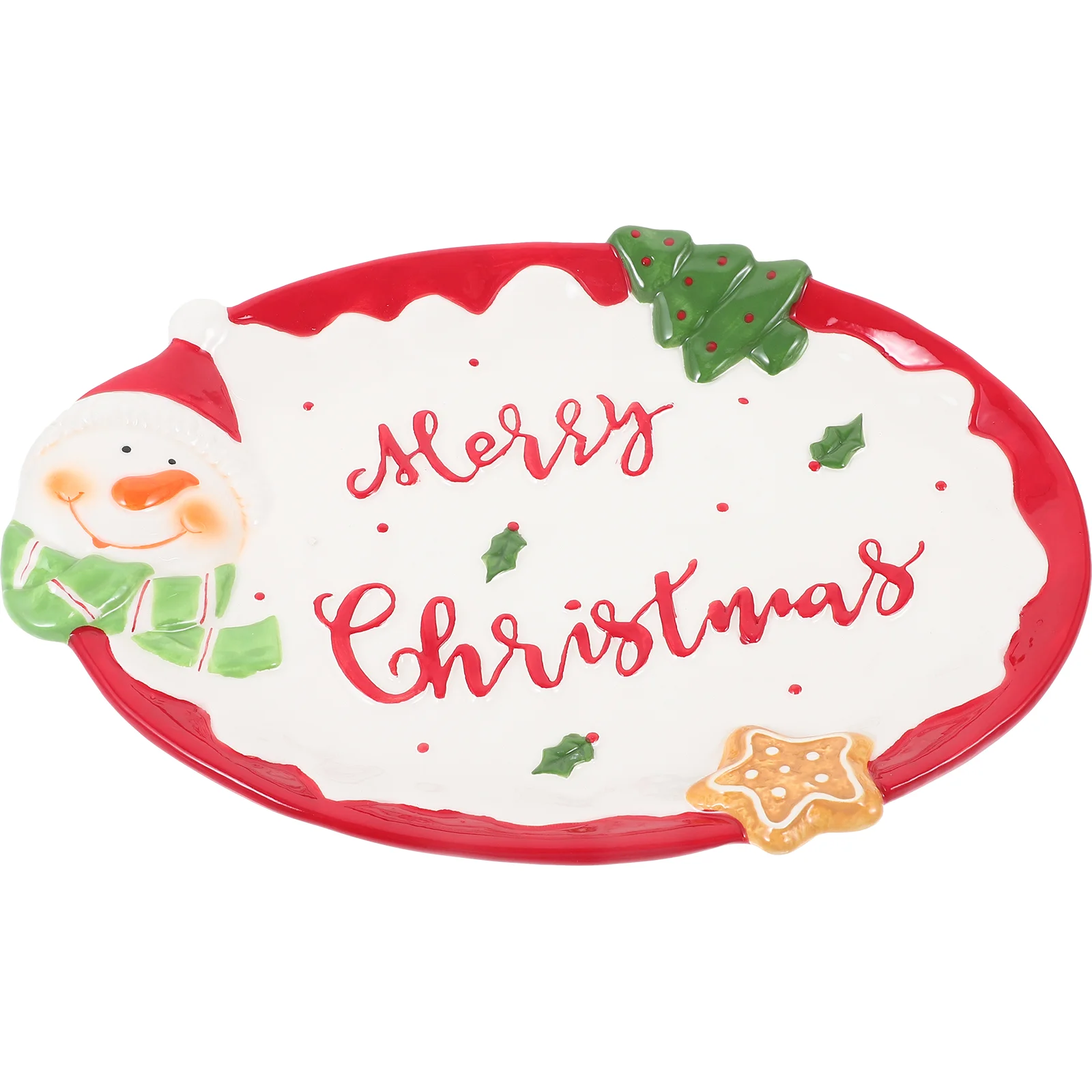 

Рождественские керамические тарелки для соусов декоративные блюда, обеденный портативный держатель для закусок, десерт, керамика, завтрак