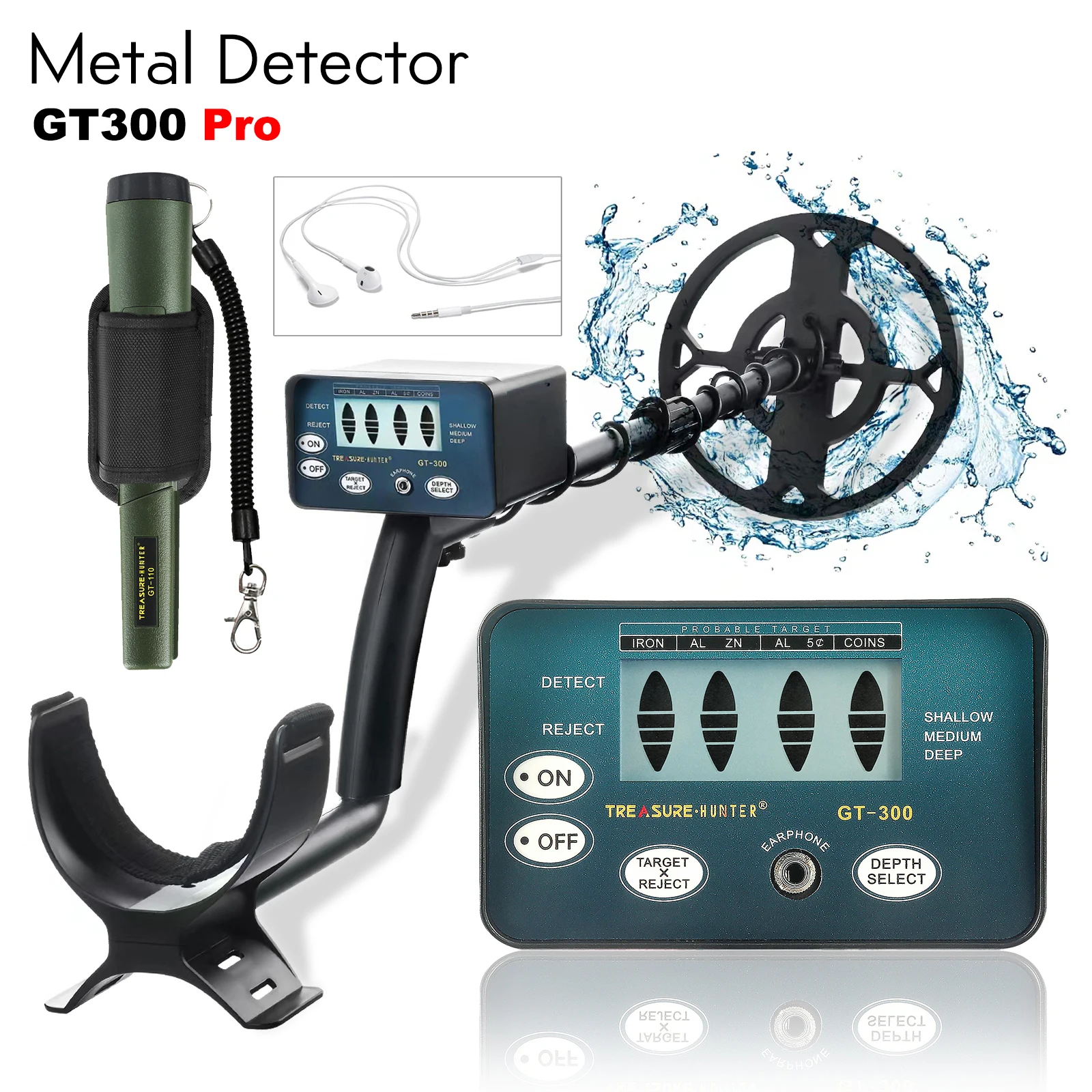 Underground Metal Detector Waterproof Profesional High Sensitivity Detector De Metales Pinpointing for Treasure Search Gold Iron