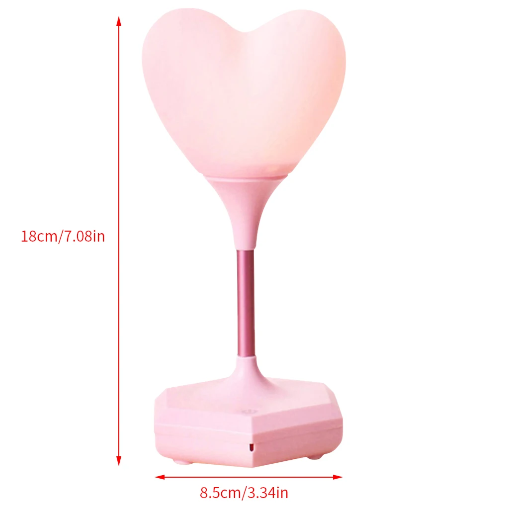 

Night Light Adjustable Romantic Rose Flower Heart Shape Table Lamp Touch Control Led Decoration For Day Sweetheart Wife'S Gifts
