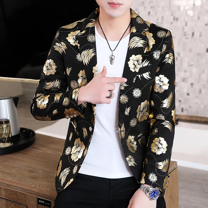 

European Station Men's Suit New Autumn Korean Version of The Trend of Self-cultivation Handsome Casual All-match Small Suit Busi