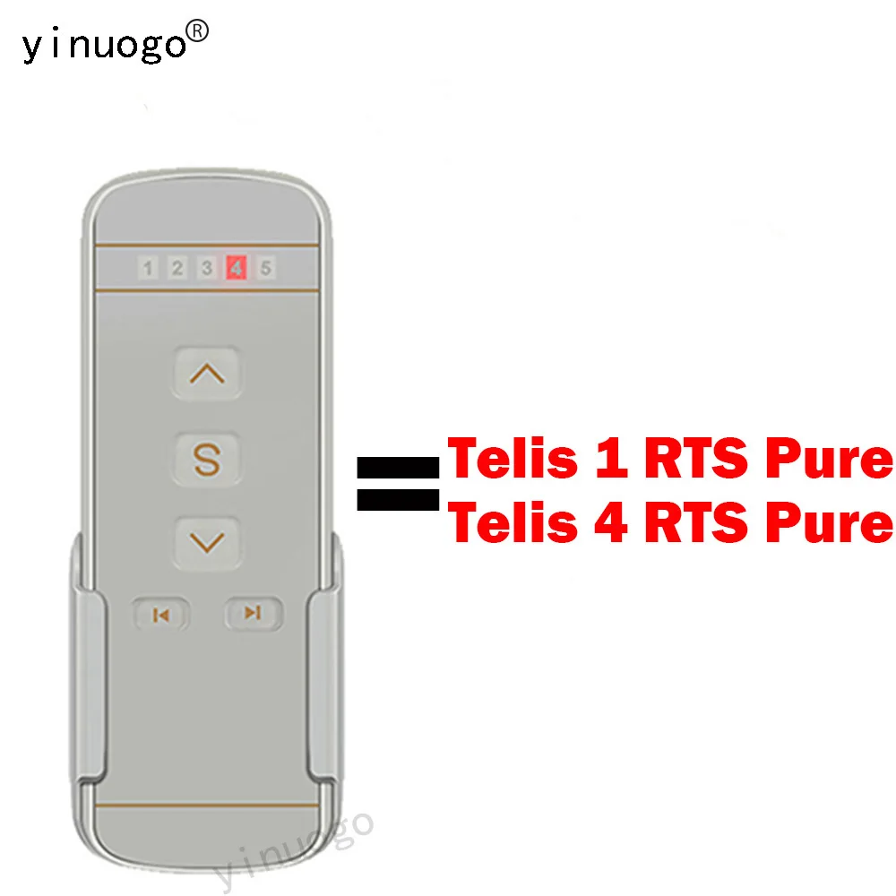 Remote Control Telis 1 4 RTS Pure 5 Channel TELIS 1 4 RTS Pure Remote Control 433.42mhz 1810633 1810632 1810632A 1810631 1810630