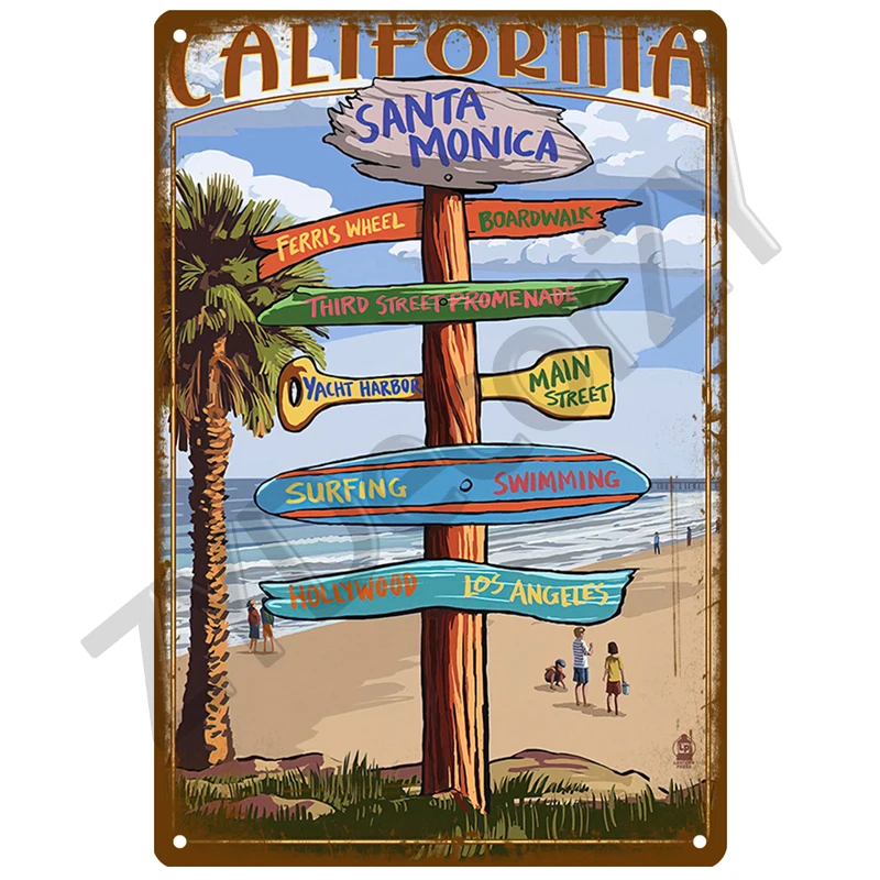 

Ретро-металлический знак "Пляж"