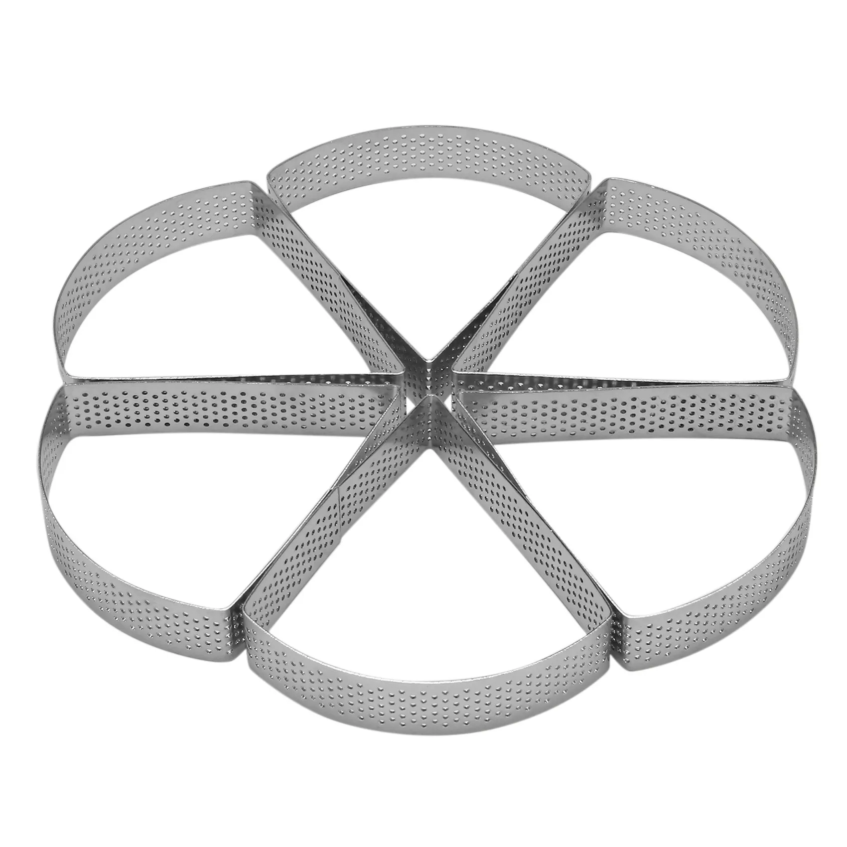 

Набор из 6 веерообразных перфорированных колец для Tart, кольцо для Мусса из нержавеющей стали, форма «сделай сам» для французского десерта, п...