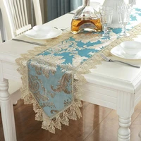 table runner green table flag flower embroidered top elegant europe lace pastoral home decoration runners placemats for table