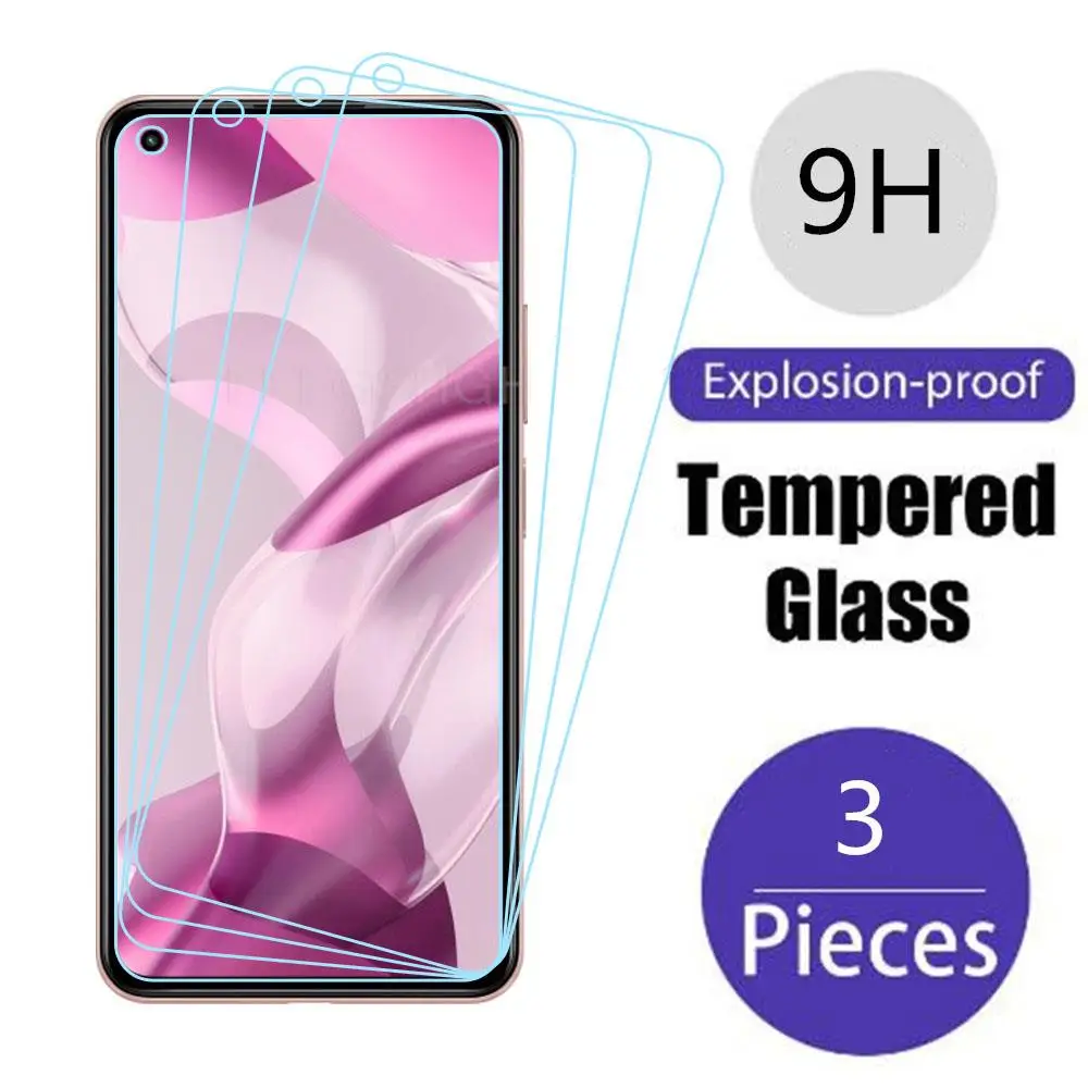 Защитное закаленное стекло HD 3 шт. для Xiaomi Mi 11 Lite 4G 5G NE 6,55 