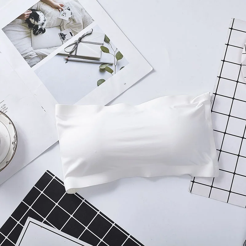 New One Piece Seamless Tube Top Women Invisible Bra Intimates Strapless Bustier Bandeau Breathable Wrapped Chest Sexy lingerie