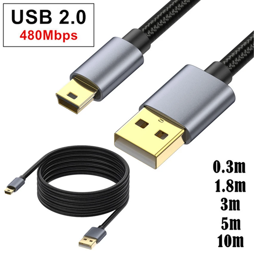 10 м 5 3 1 8 0 мини-USB-кабель USB-кабель для быстрой зарядки данных шнур MP3 MP4-плеер