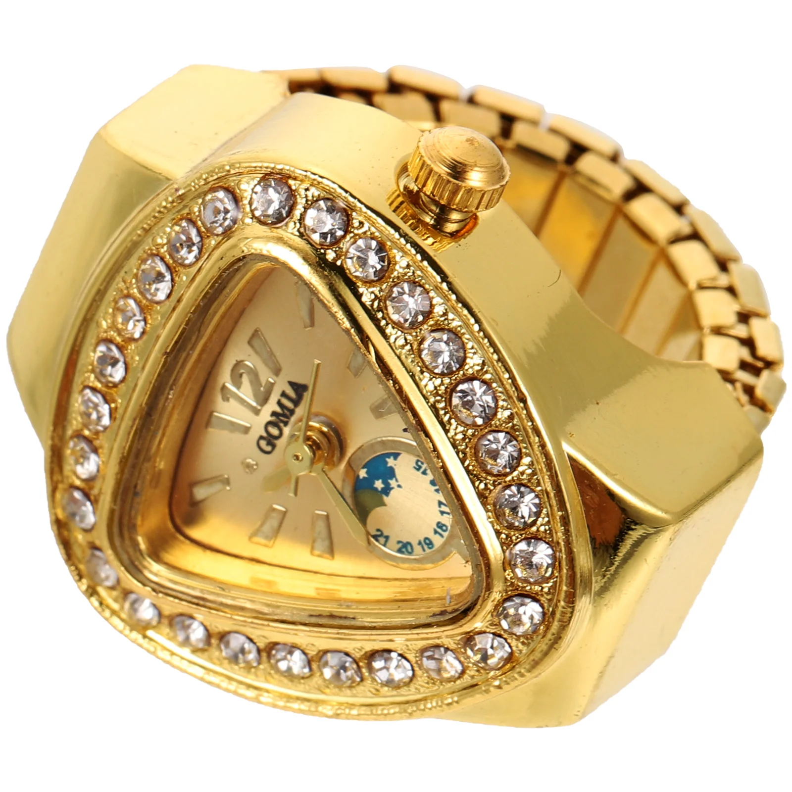 

Finger Watch Exquisite Ring Decor Casual Suits Men Bezel Jewelry Stainless Steel Mini Mother Classic Watches