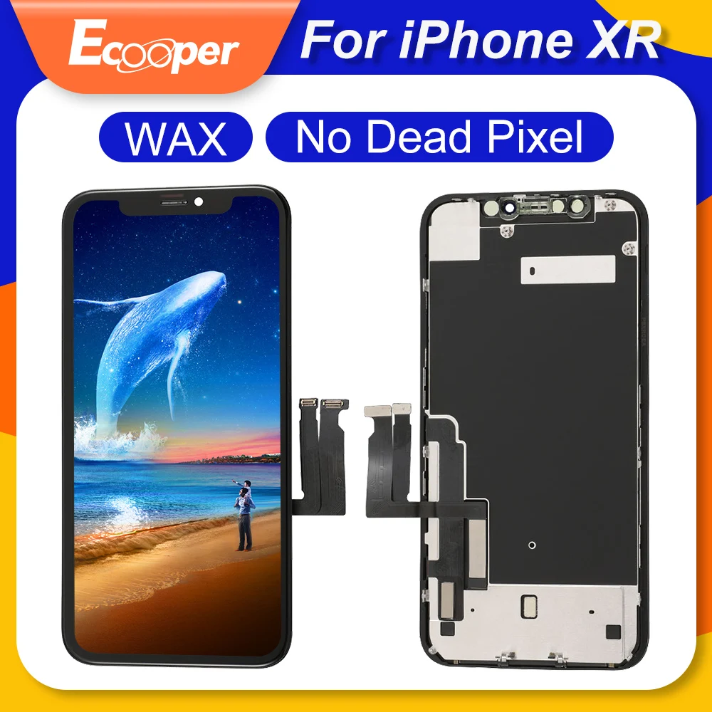 

ЖК-дисплей для iphone XR Pantalla XR, сменный экран с 3D сенсорным дигитайзером в сборе, без битых пикселей, с бесплатными подарками