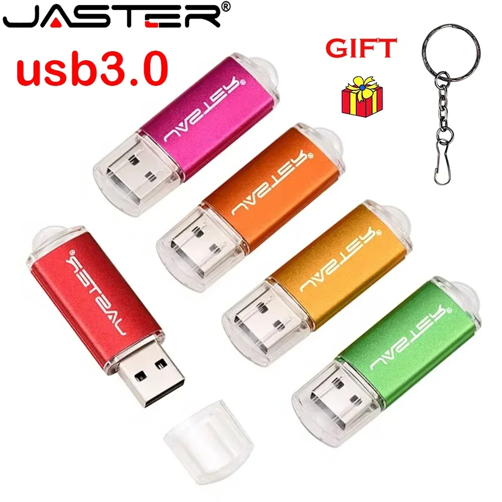 szybka pamięć flash USB 3.0 JASTER 128GB 64GB Pen Drive Free Custom Logo Black Memory Stick do laptopa Kreatywny prezent U Disk
