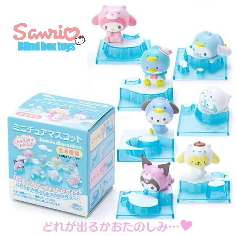 Sanrio аниме Мелодия КТ Кот глухая коробка Kawaii экшн-фигурка загадочная Cinnamoroll Пом