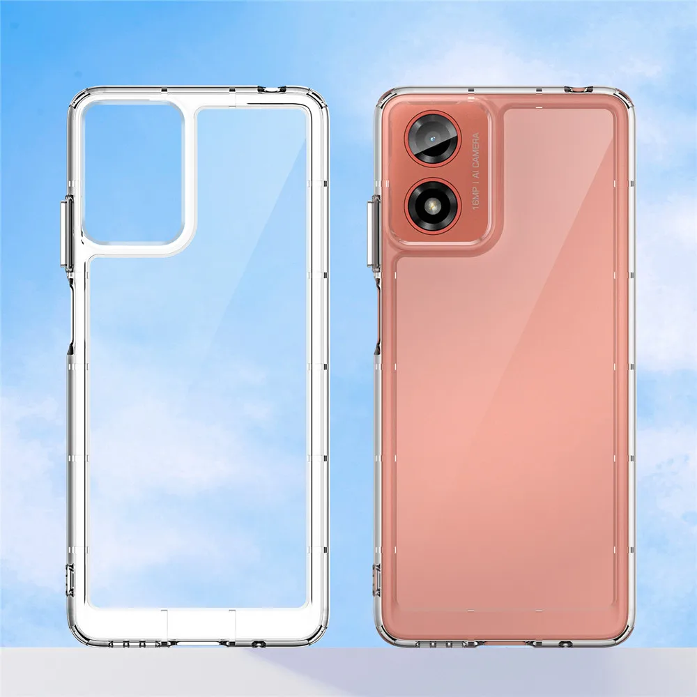 Фото Чехол для телефона Motorola Moto G24 Power Fusion PMMA + TPU, прозрачный, полноразмерный, для Moto G24, G24Power, G 24, MotoG24 №2