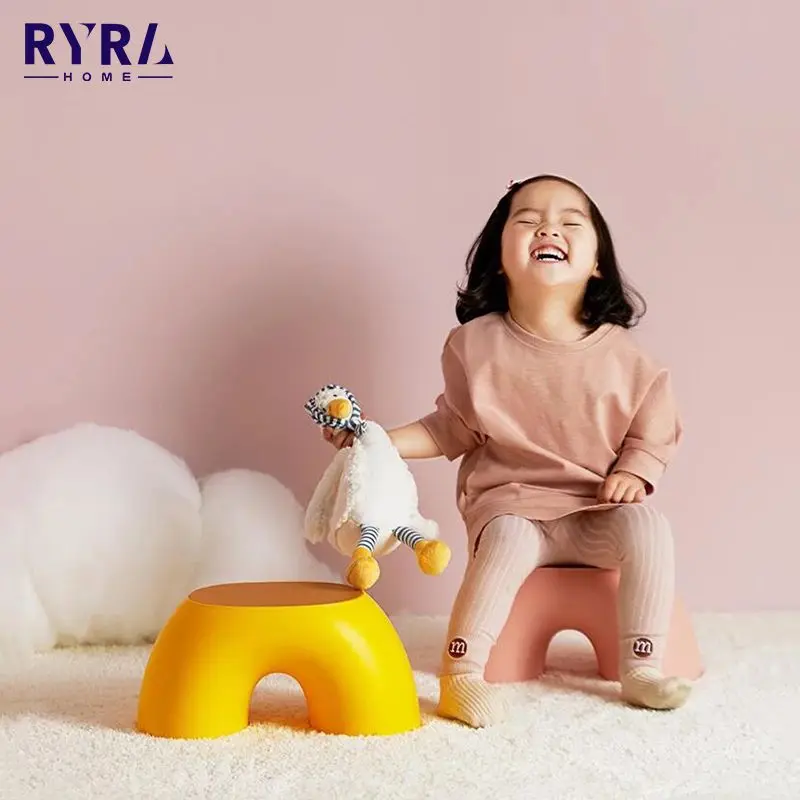 

Semi-ring Rainbow Stool Foot Board Chair Sofa Children's Living Room Furniture Toy Stool Baby Gift Interior Decor Home Footboard