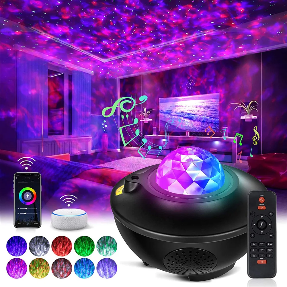

LED Galaxy Star projector starry sky Ocean Wave Night Light Room Decor Starry Projectors Colorful Decoration Bedroom Lamp Gifts