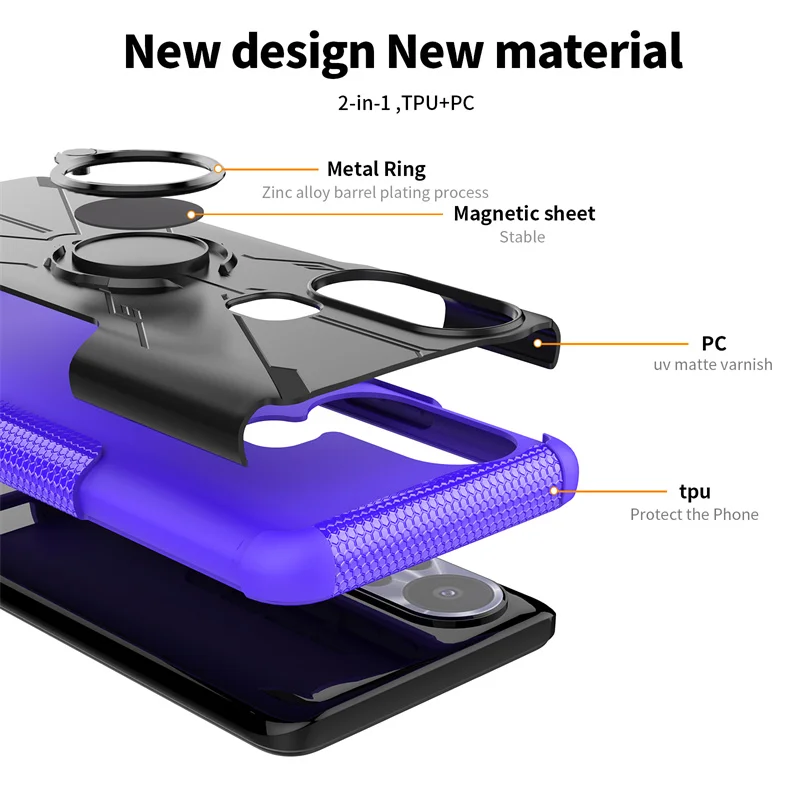 for infinix hot 11s case for infinix hot 11s 11 cover ring armor shockproof protective phone bumper for infinix hot 11s free global shipping