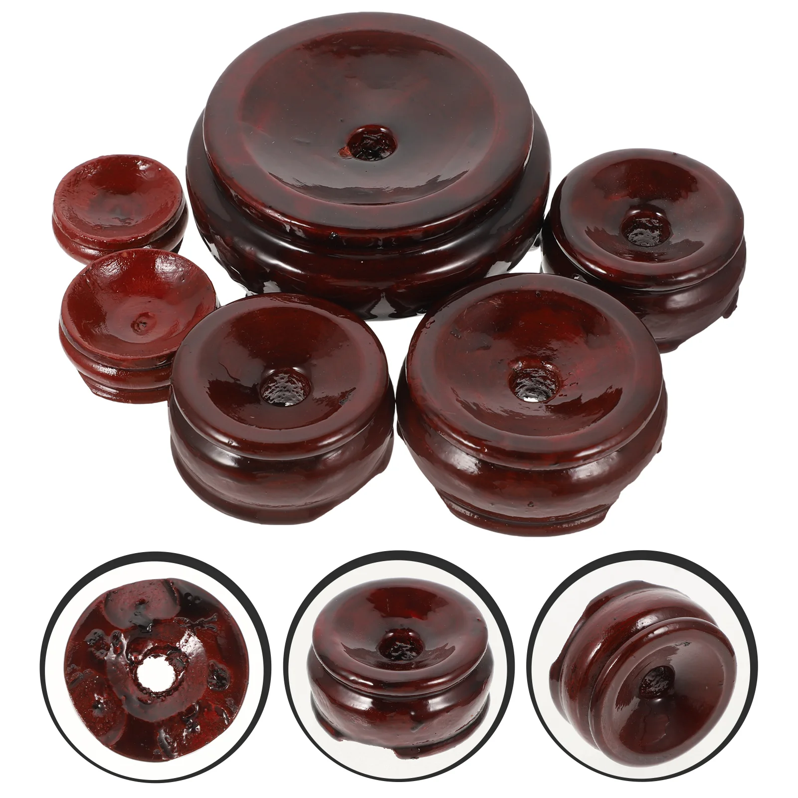 

6pcs Decorative Premium Vintage Sturdy Round Adorn Holder for Home Decor