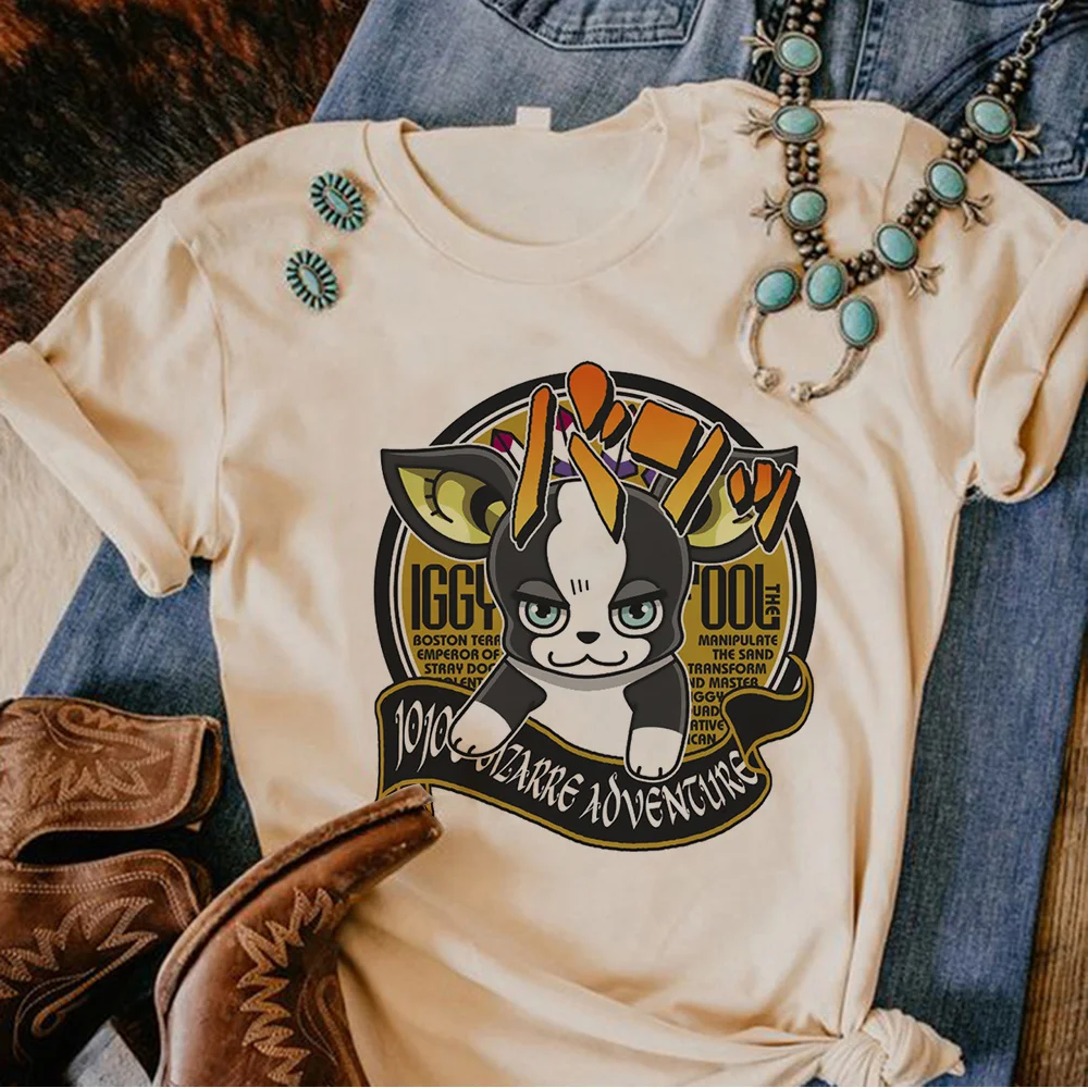 

Jojo's Bizarre Adventure top women Japanese t shirt female designer 2000s Japanese clothing