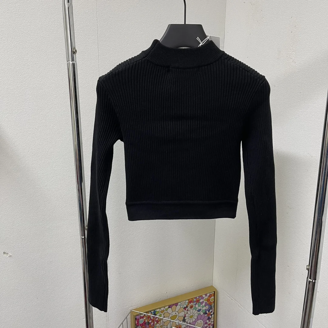 

Новинка 2023, весенний женский облегающий вязаный короткий пуловер