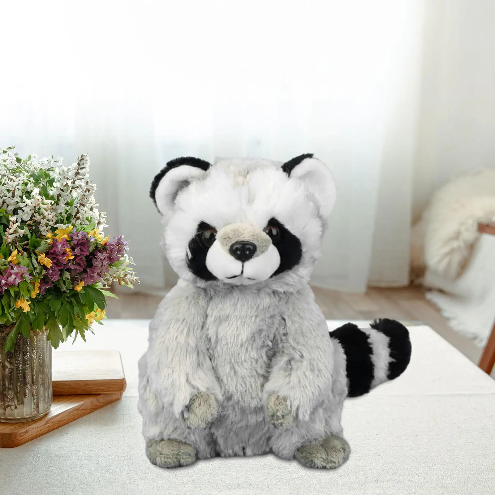 

Plush Raccoon Stuffed Toys Huggable Cartoon Plush Stuffed Animal Raccoon Toy for Toddlers Gifts