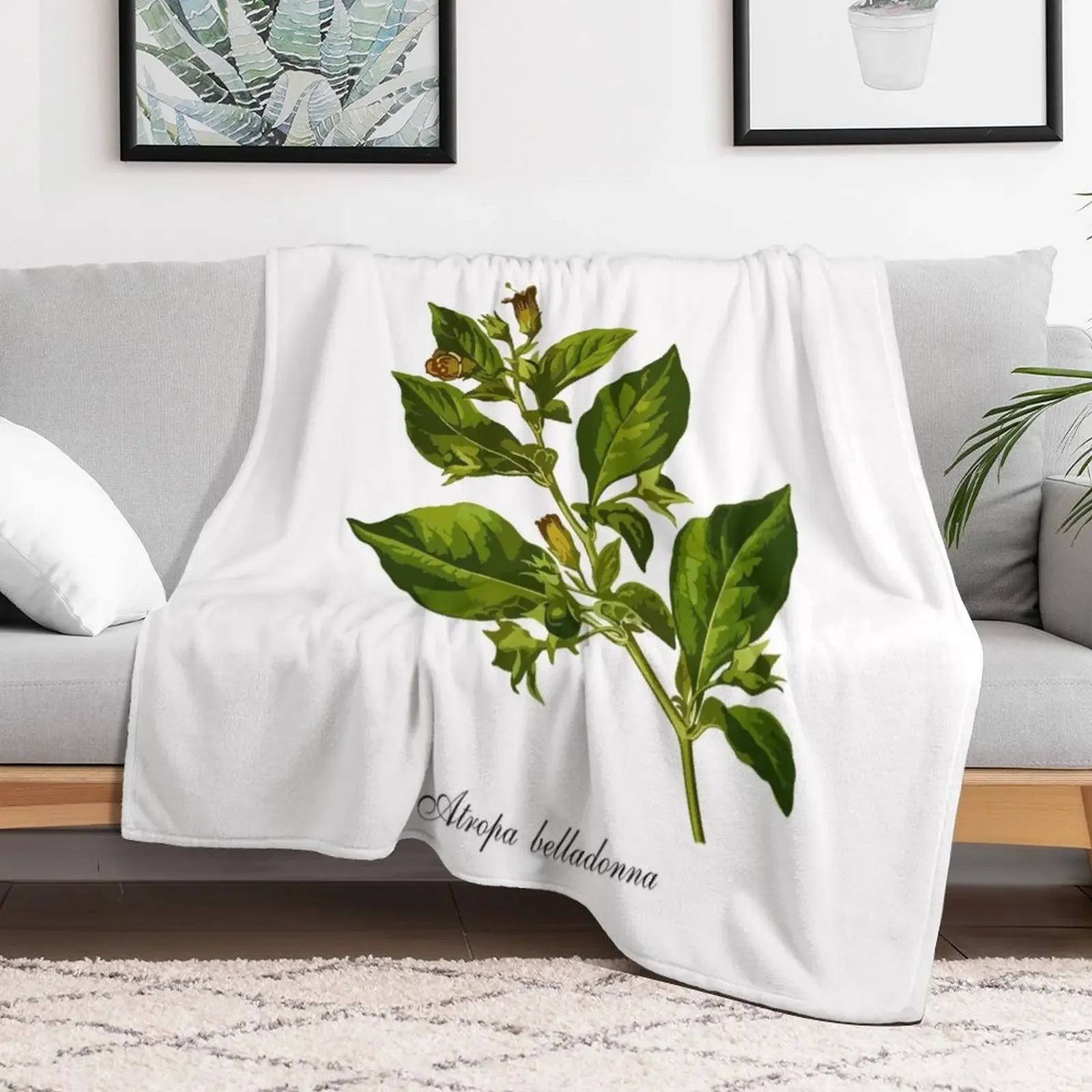 Черный смертельный ночной абажур (Атropa Белладонна) Плед теплое для зимы