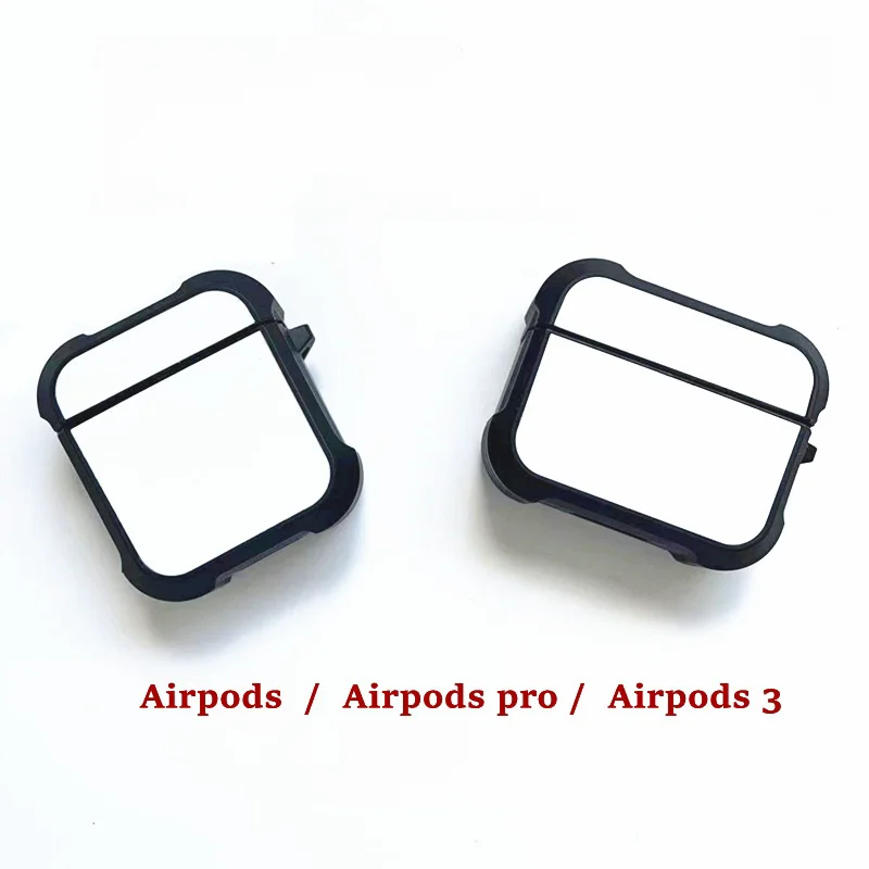 Оптовая продажа 10 шт. сублимационный 2D силиконовый чехол на заказ для Airpods