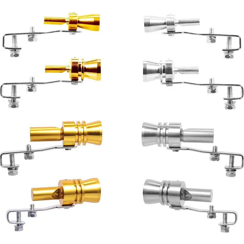 

Gold Motorbike Car Blow Off Turbo Whistle Exhaust Muffler Pipe Aluminum Simulator Sound Pipe Car Motorcycle S/M/L/XL Car Styling