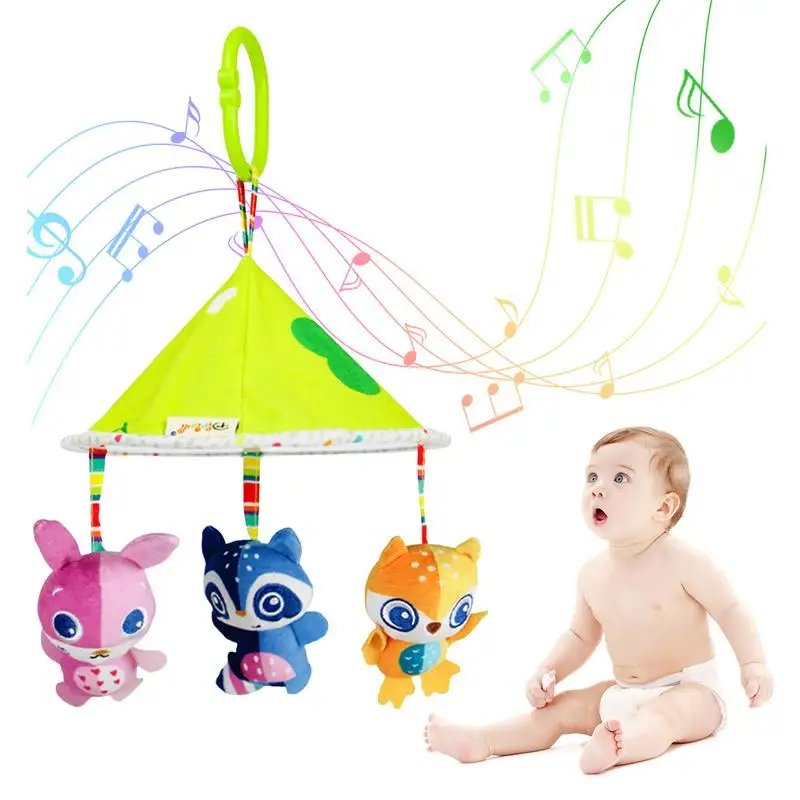 

Car Seat Toys Children's Hangings Animal Rattle Toy Mobile Crib Sensory Learning Activity Toys Birthday Gift For Boys Girls