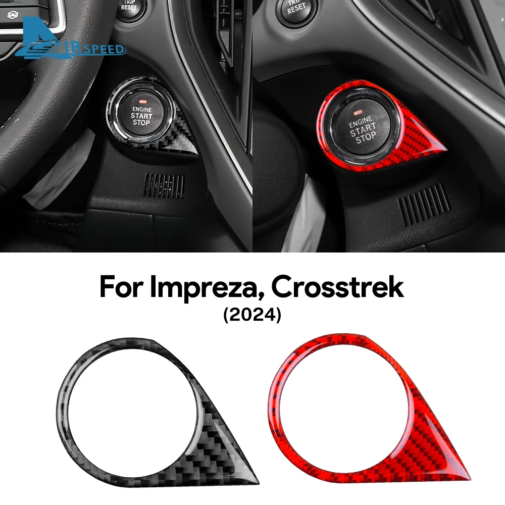 Наклейка из углеродного волокна для Subaru Crosstrek Impreza 2024 кнопки запуска и остановки