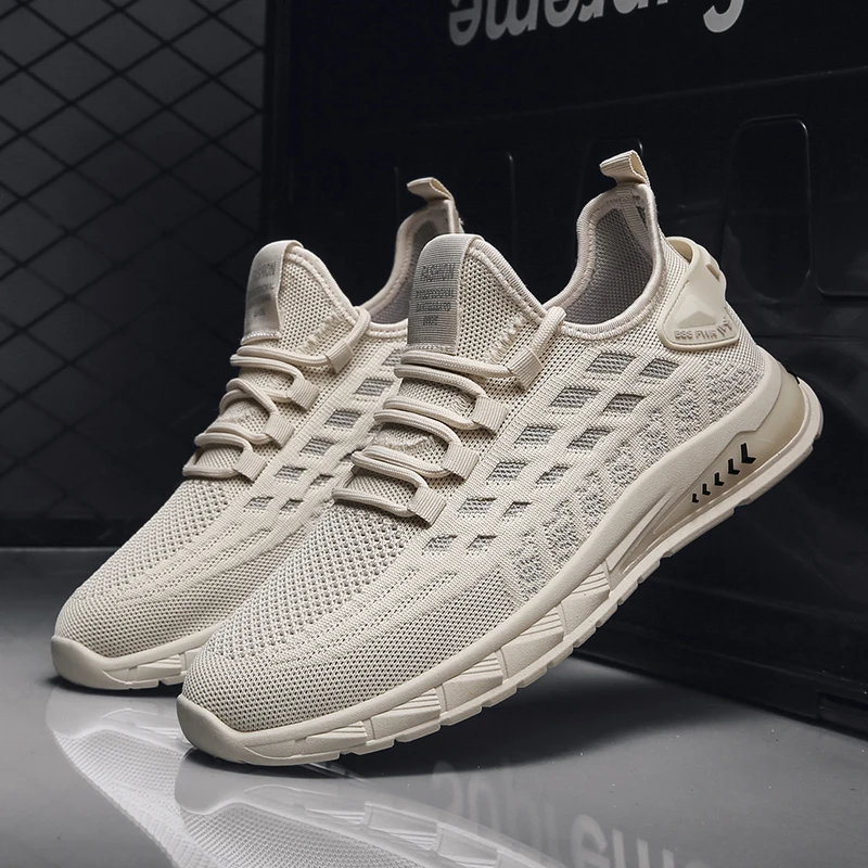 Men Fashion Walking Shoes 2022 New Lightweight Non-Slip Outdoor Leisure Sneakers for Men Hollow Mesh Concise Designer Male Shoes