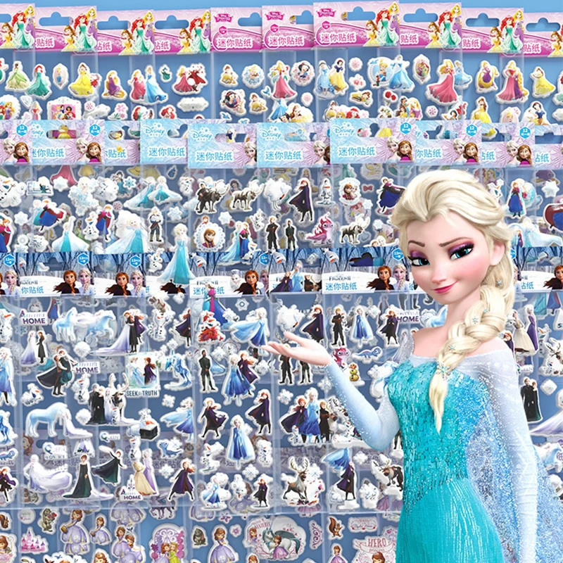 12 шт. объемные наклейки для девочек