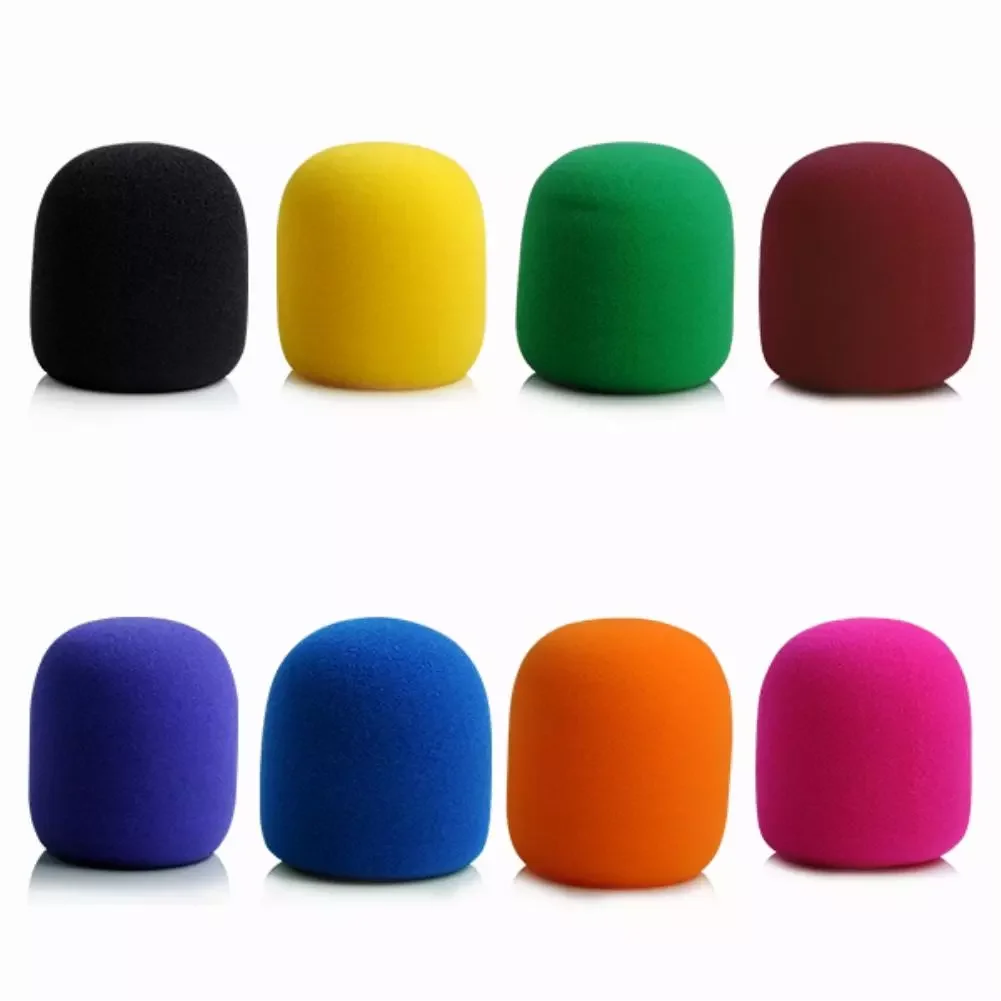 

8 Pieces 8 Colours Windshield Mic Windscreen Protector Handheld Microphone Sponge Foam Covers Windscreen Foam For Karaoke DJ