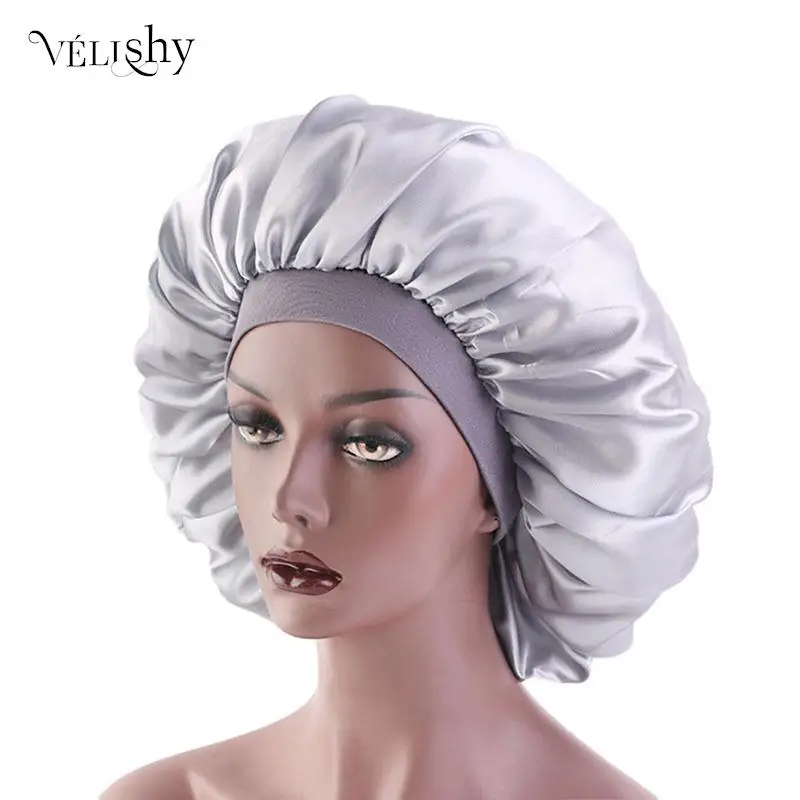

Women's High Quality Extra Large Sleep Cap Waterproof Shower Cap Women Hair Treatment Protect Hair From Frizzing Sleep Hat 2022