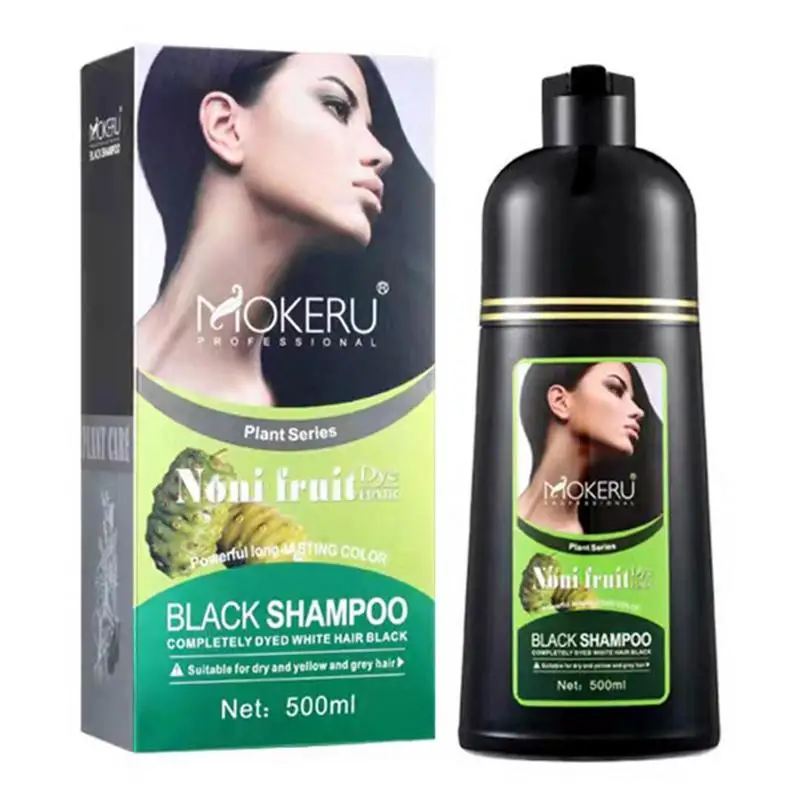 

Black Instant Hair Color Shampoo For Gray Hair Fast Acting Long Lasting Hair Coloring Shampoo In Minutes 500ml Herbal Black