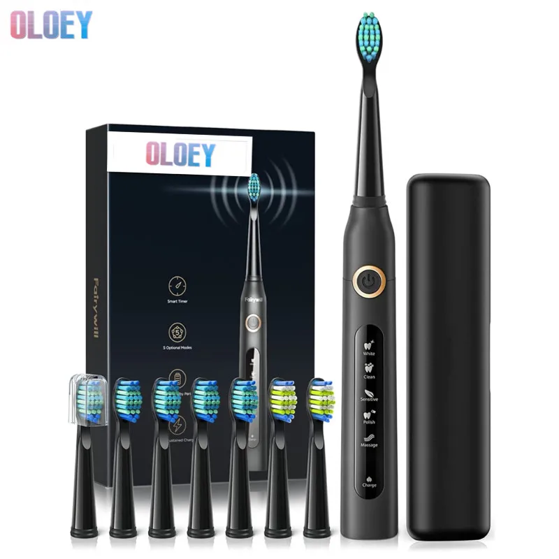 Enlarge Powerful Ultrasonic Electric Toothbrush USB Rechargeable Toothbrush Washable Electronic Whitening Teeth Brush Smart Toothbrush