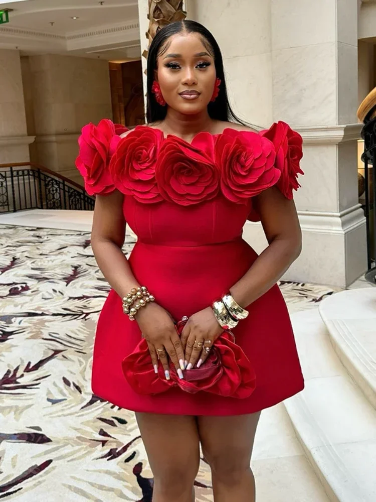 Осень/зима новый модный дизайн трехмерное короткое платье трапециевидной формы