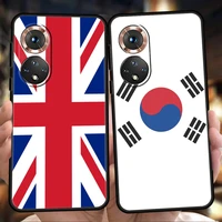 national flag ru fr uk phone case for honor 50 10i 20i pro cover bag for honor 20 20s 10 9 8a 8s 8x 7a 5 7inch 7x silicone shell