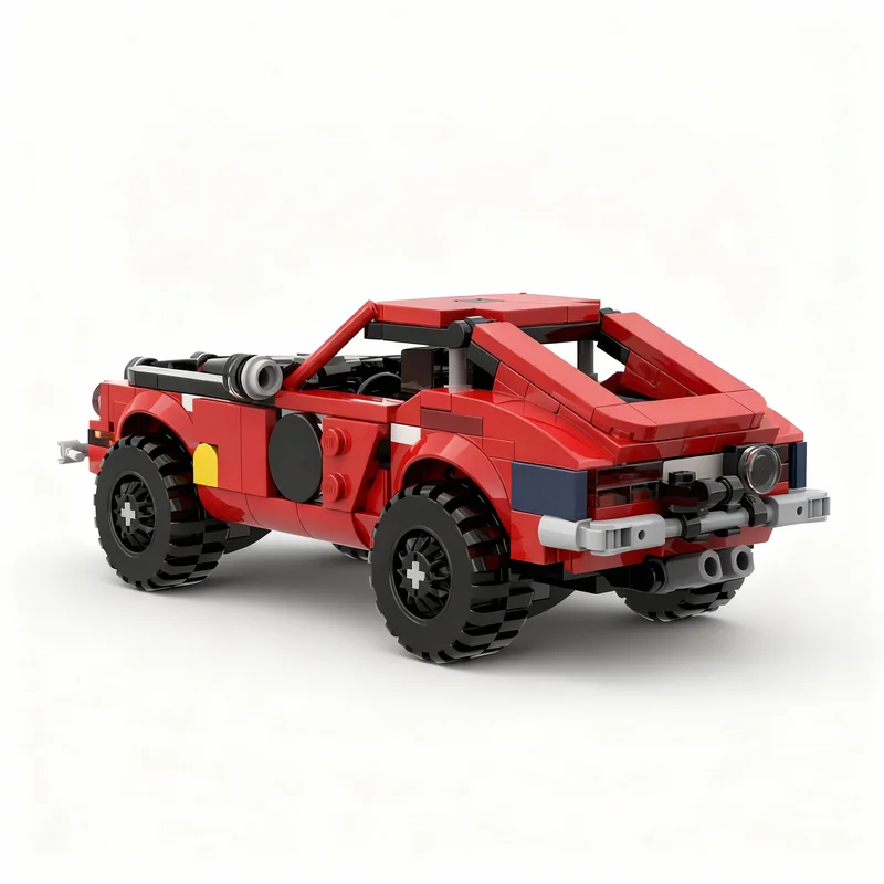 Фото 384 детали MOC Городской чемпионский суперкар 71 Datsun 240Z Safari Rally HS30, модель для самостоятельной сборки, креативный конструктор, подарок для демонстрации №3