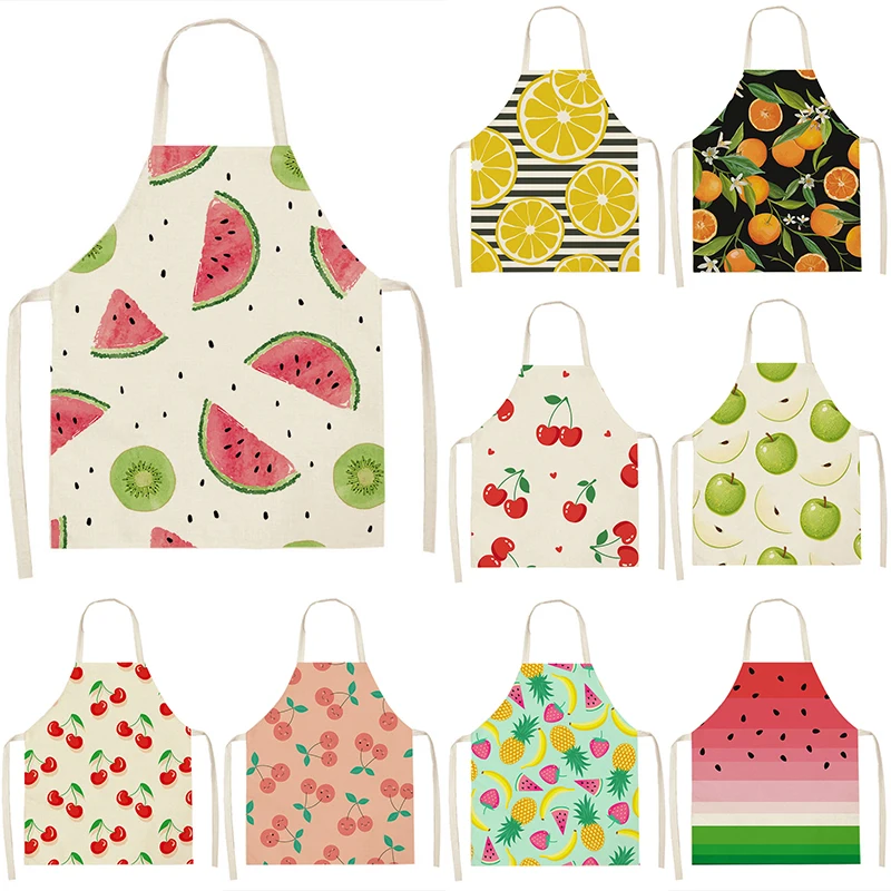 

Летний Яркий Женский фартук из хлопка и льна