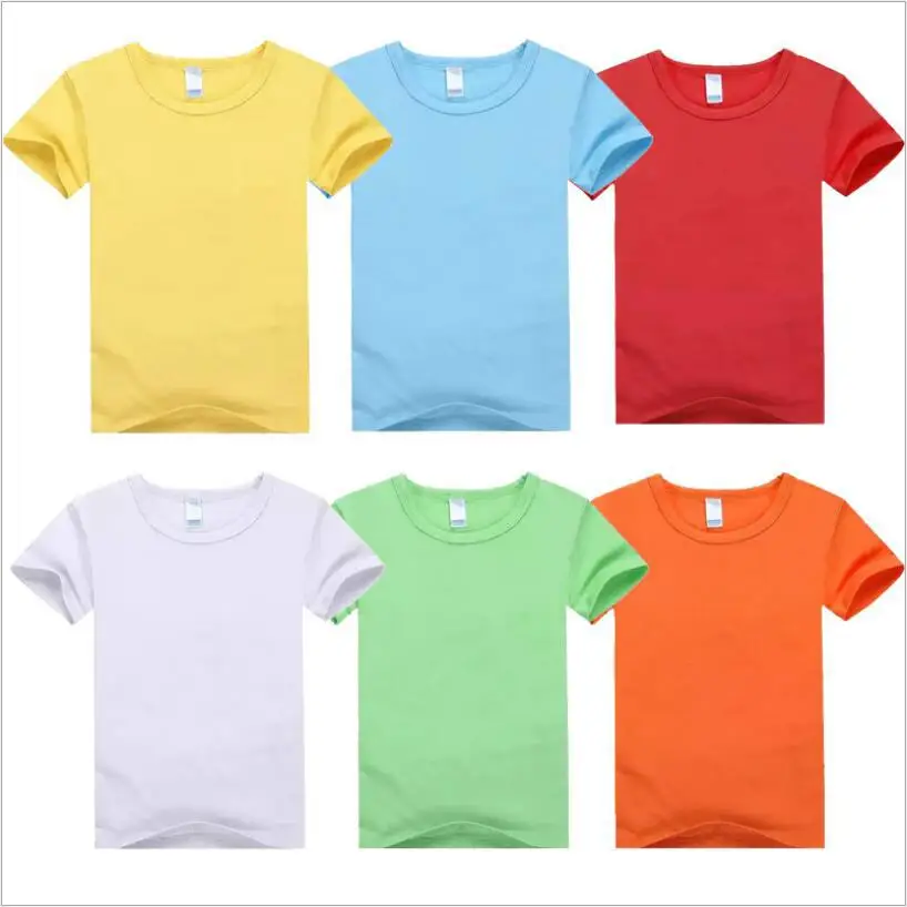 

Solid Color 2022 Children T Shirts Summer T-shirt For Girls 2-8T Tops For Boys Cotton Kids Tees School Toddler Outerwear