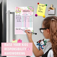 magnetic whiteboard fridge magnets sticker unicorn chore chart for kids and adult writing record message board reminder memo pad