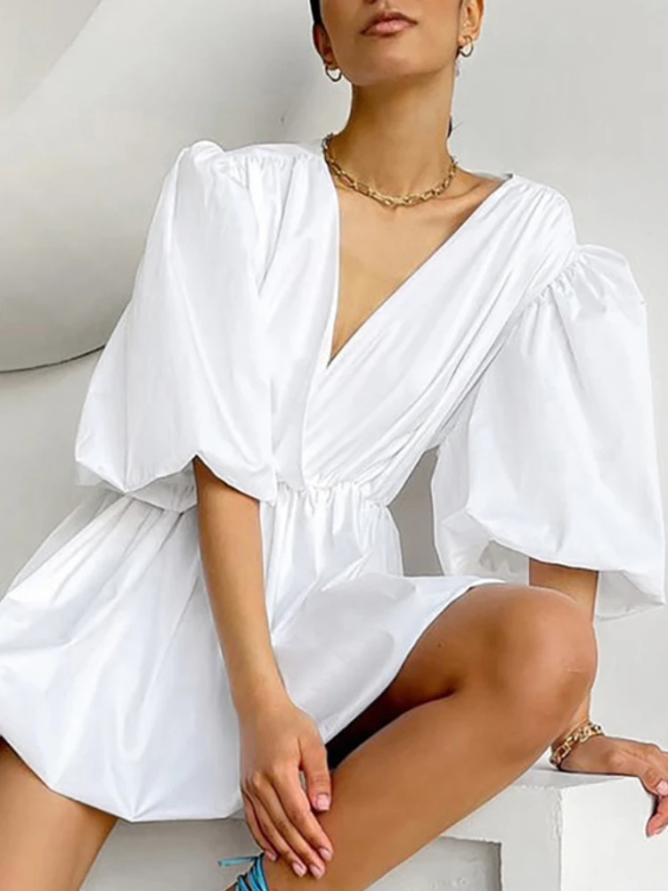 

Платье женское короткое хлопковое, элегантная уличная одежда, пикантное платье на день рождения, лето 2023