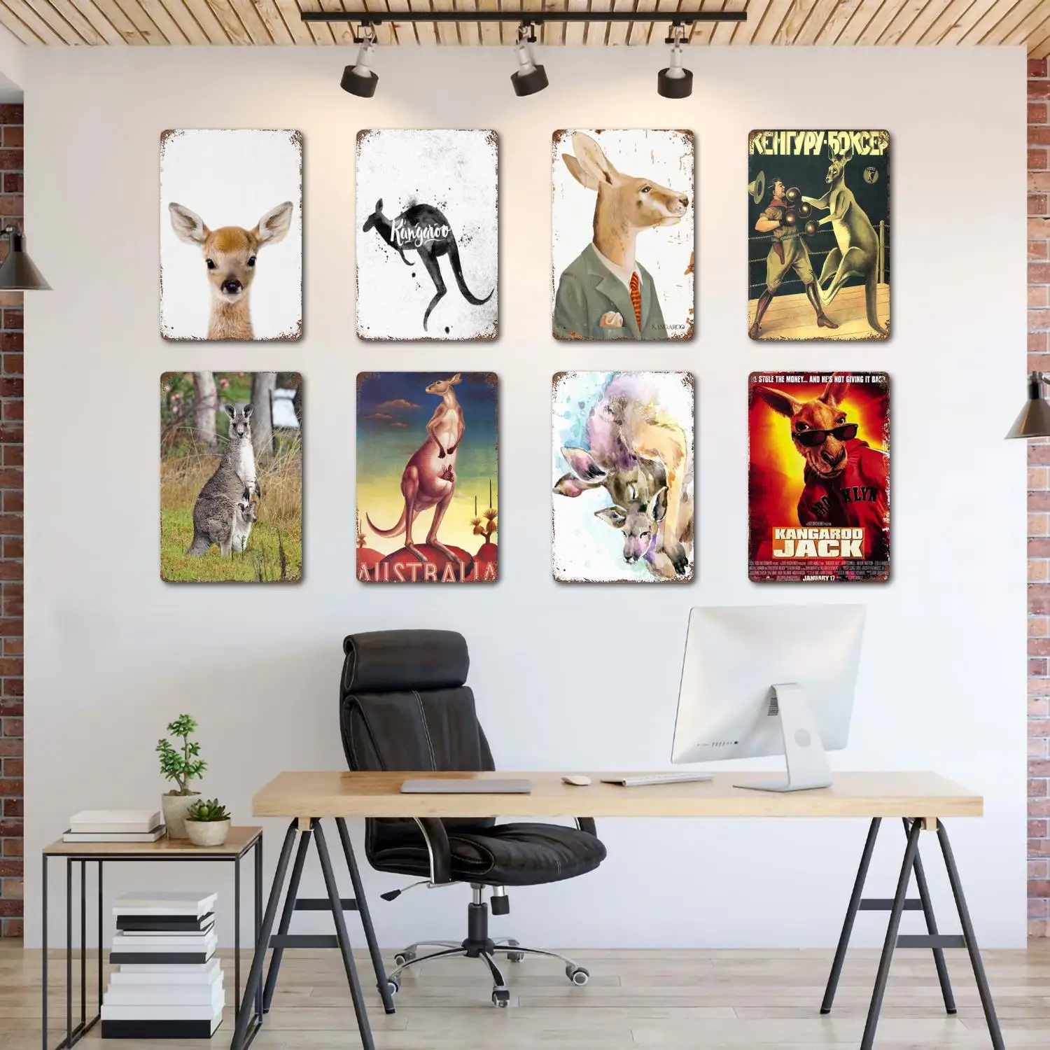 

Плакат в виде животного кенгуру, металлические знаки, металлические плакаты в виде капитана, декор для бара, паба, клуба, украшение для стен