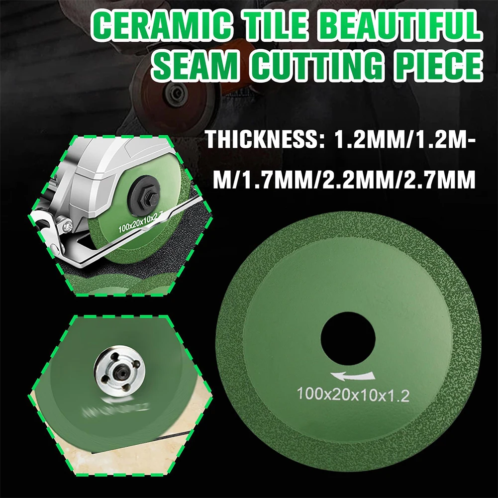 

1PC 100mm Glass Tiles Cutting Disc Ultra-thin Diamond Disc Saw Blade Slotting Saw Angle Grinder Marble Polishing Cutting Blade
