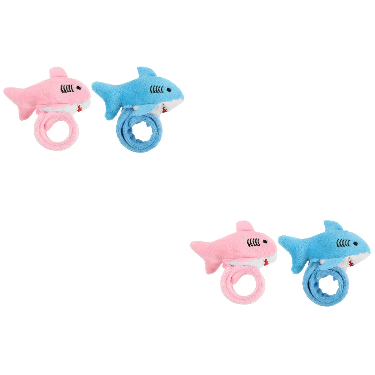 

4 Pcs Plush Ring Adult Toys Slap Bracelets Kids Animal Snap Wrist Pp Cotton Child Wristband Bands