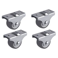 4pcs furniture casters wheels tpe utility fixed caster quite roller wheels with rigid non swivel base platform trolley accessory