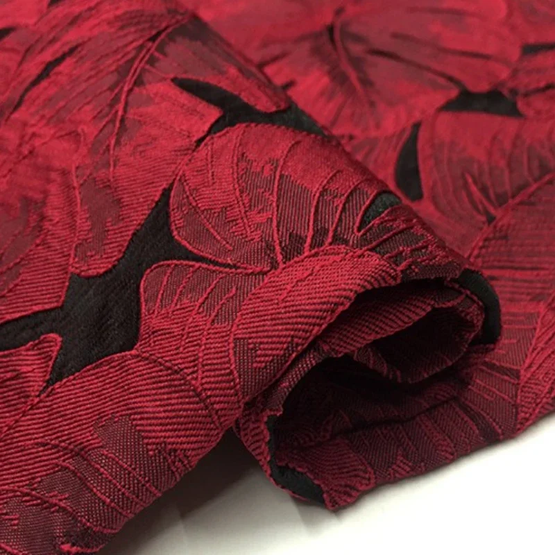 Жаккардовая ткань винтажное весенне-осеннее платье с темным узором в виде