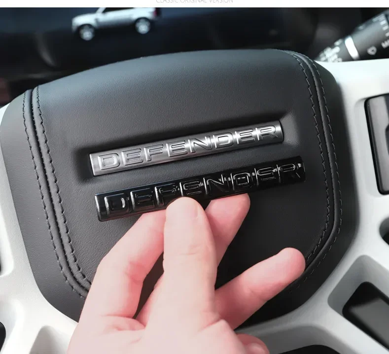

Новый! Для 20-24 Land Rover Defender 90 110 130 логотип рулевого колеса с наклейкой с английскими буквами и модификациями для украшения интерьера